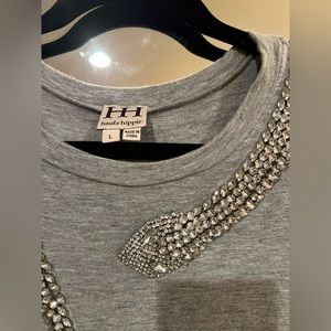 Haute Hippie Rhinestone Encrusted Sweatshirt